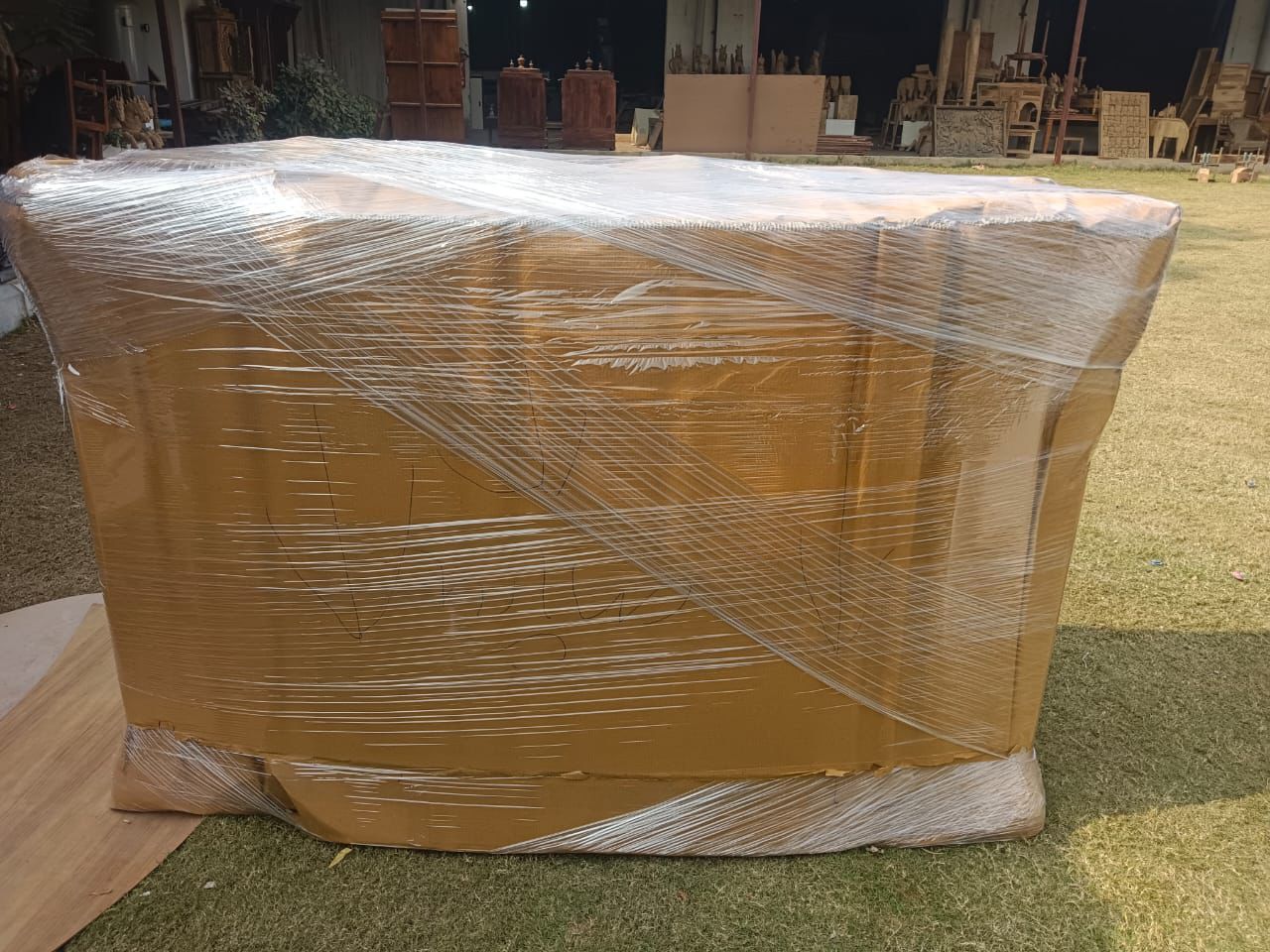 Heavy solid wood cabinet boxed